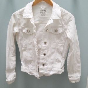 Zara white denim jacket